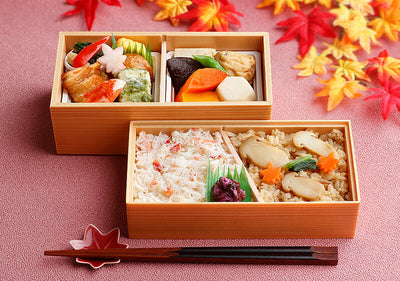 「松茸御飯と蟹御飯の二段重」